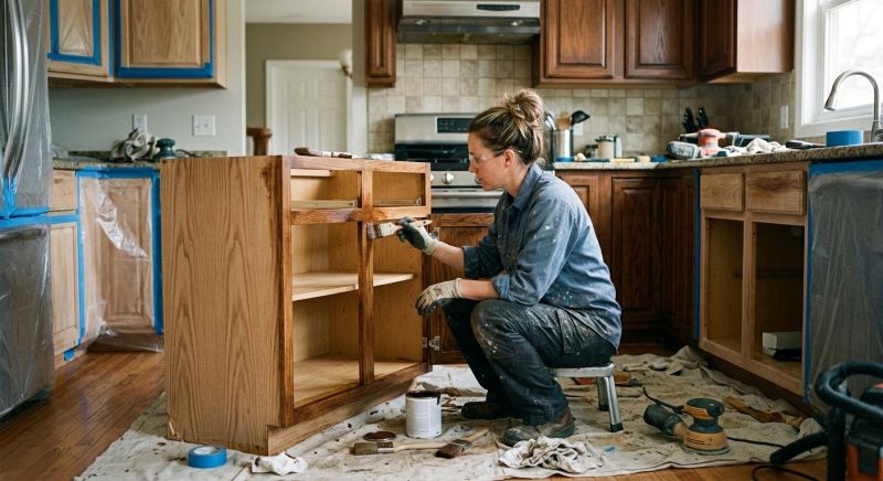 Cupboard Refinishing in Dayton, OH